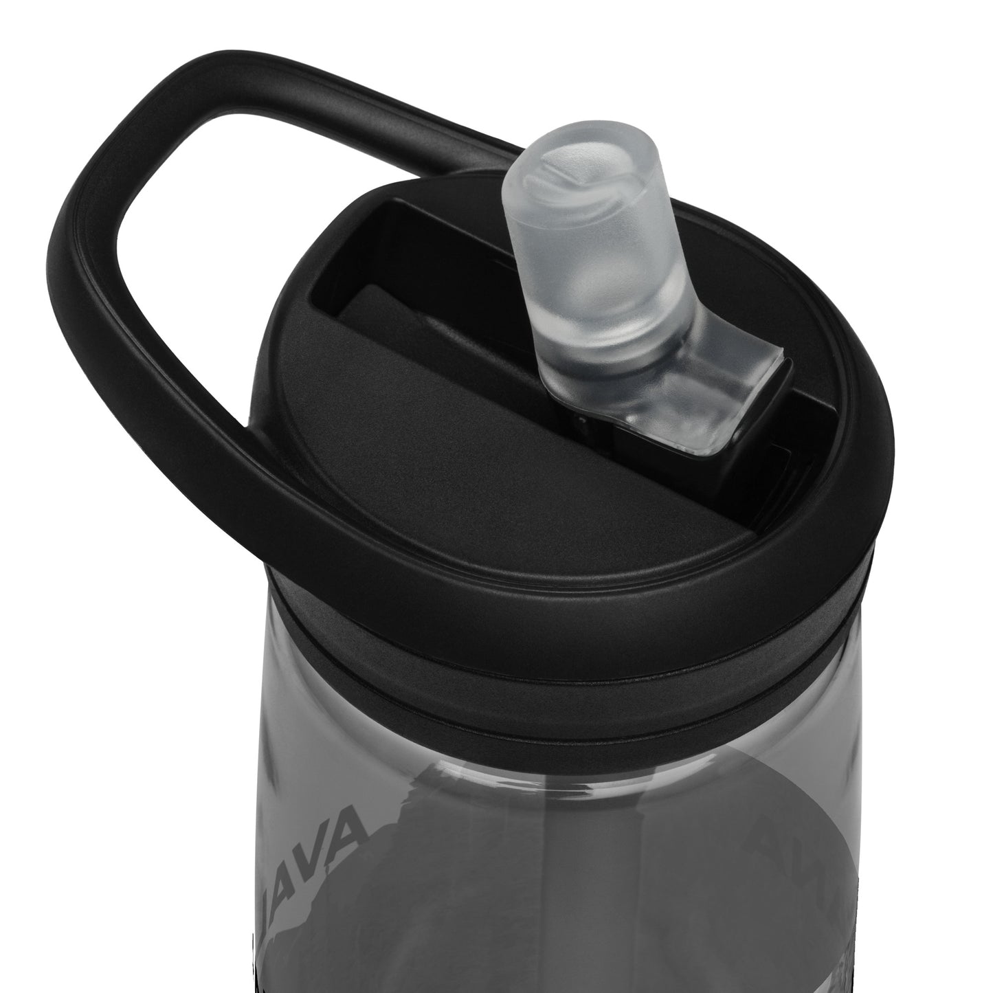 Top view of Avalanche Lake in Glacier National Park Montana Charcoal Gym Water Bottle from Park Attire