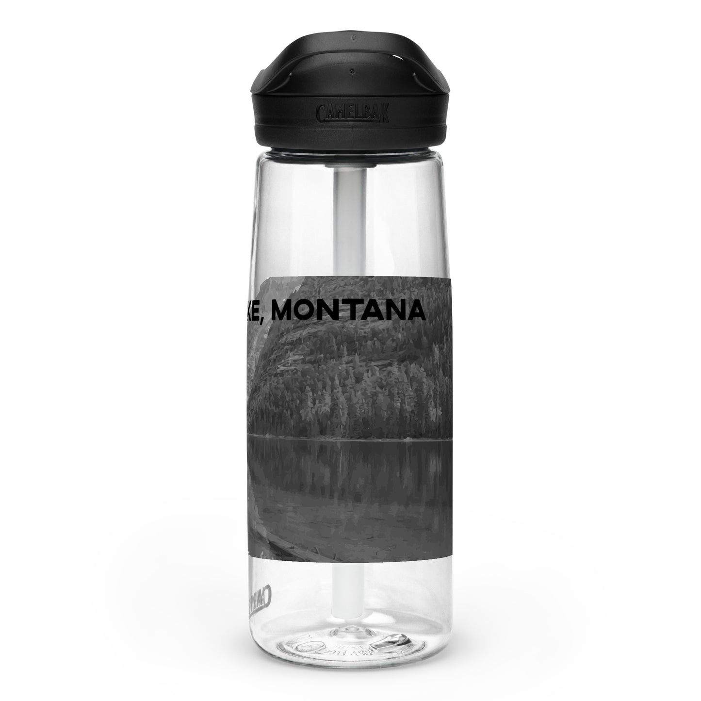 Right Side view of Avalanche Lake in Glacier National Park Montana Clear Drink Bottle from Park Attire