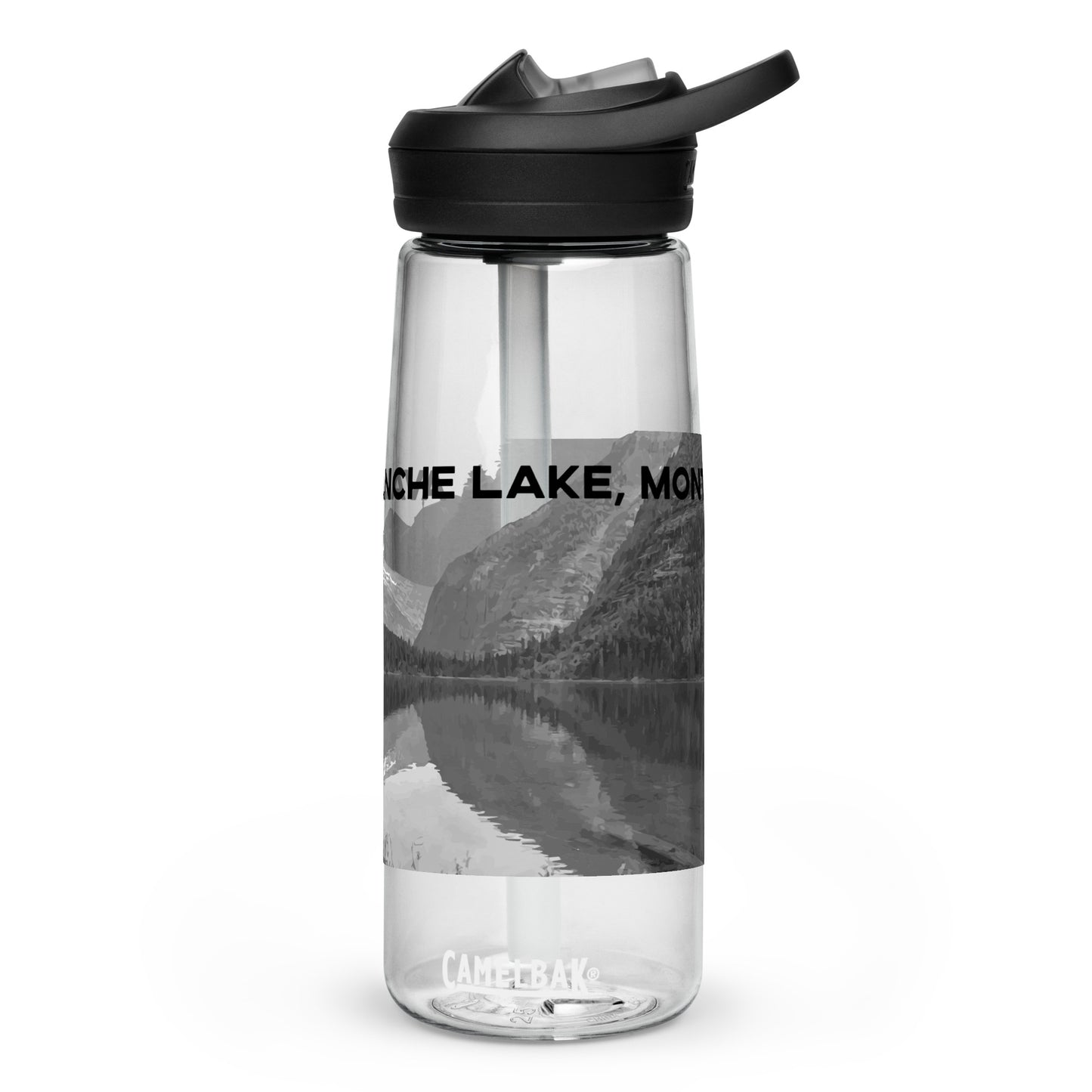 Front view of Avalanche Lake in Glacier National Park Montana Clear Water Bottle from Park Attire