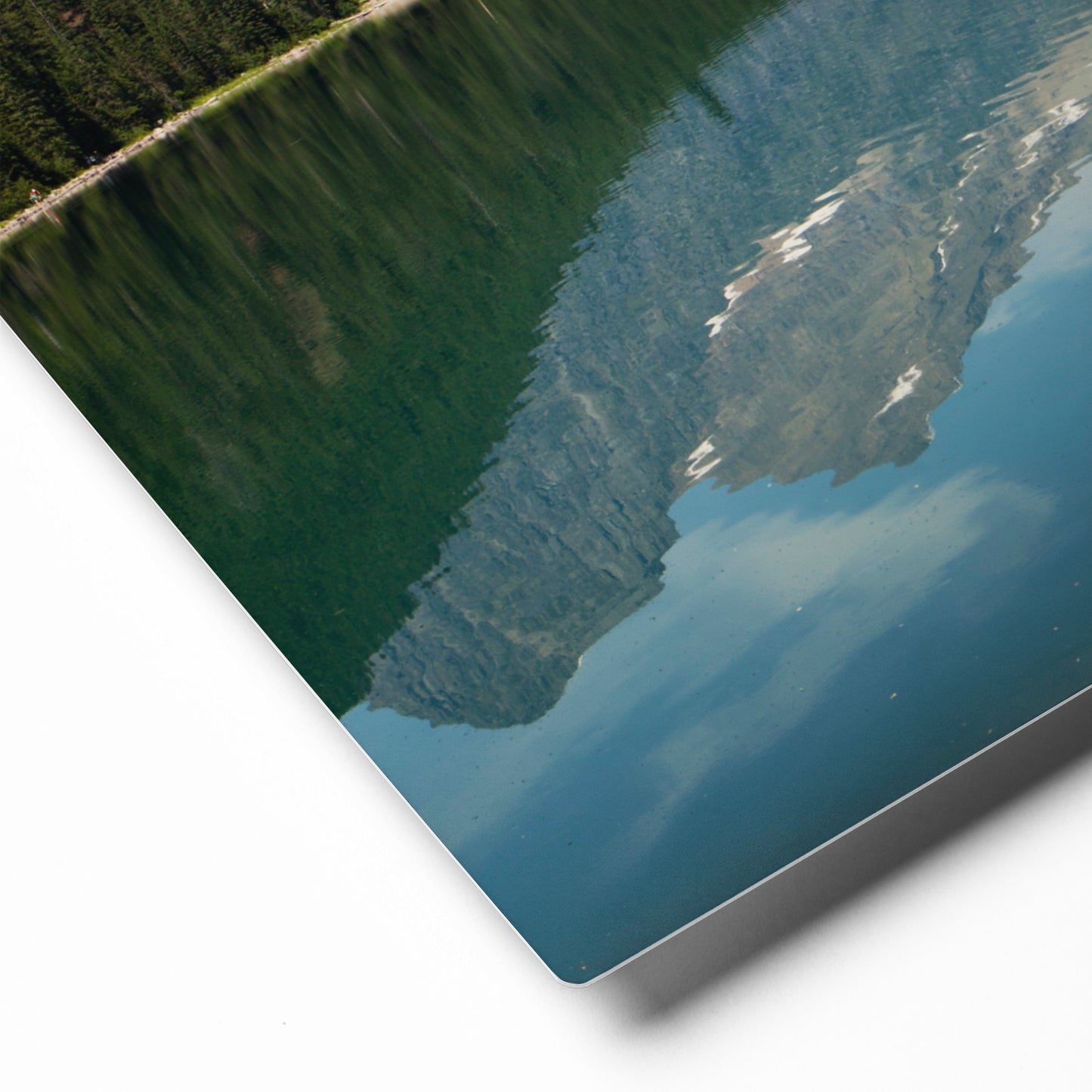 Close up view of Avalanche Lake in Glacier National Park Montana 12x12 Metal Photos from Park Attire