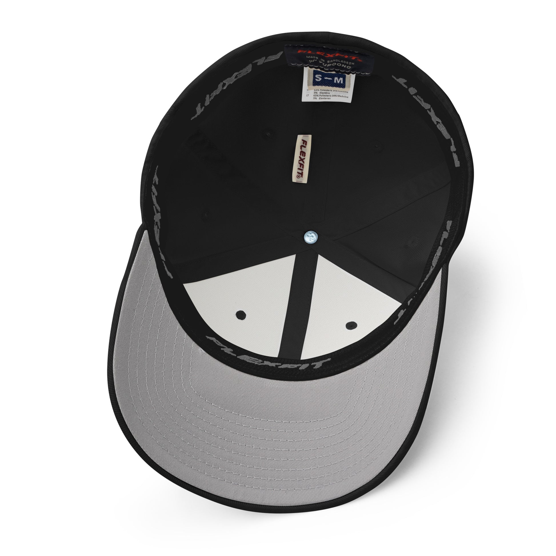 Bottom view of Glacier National Park in Montana Black Men's Structured Hat from Park Attire