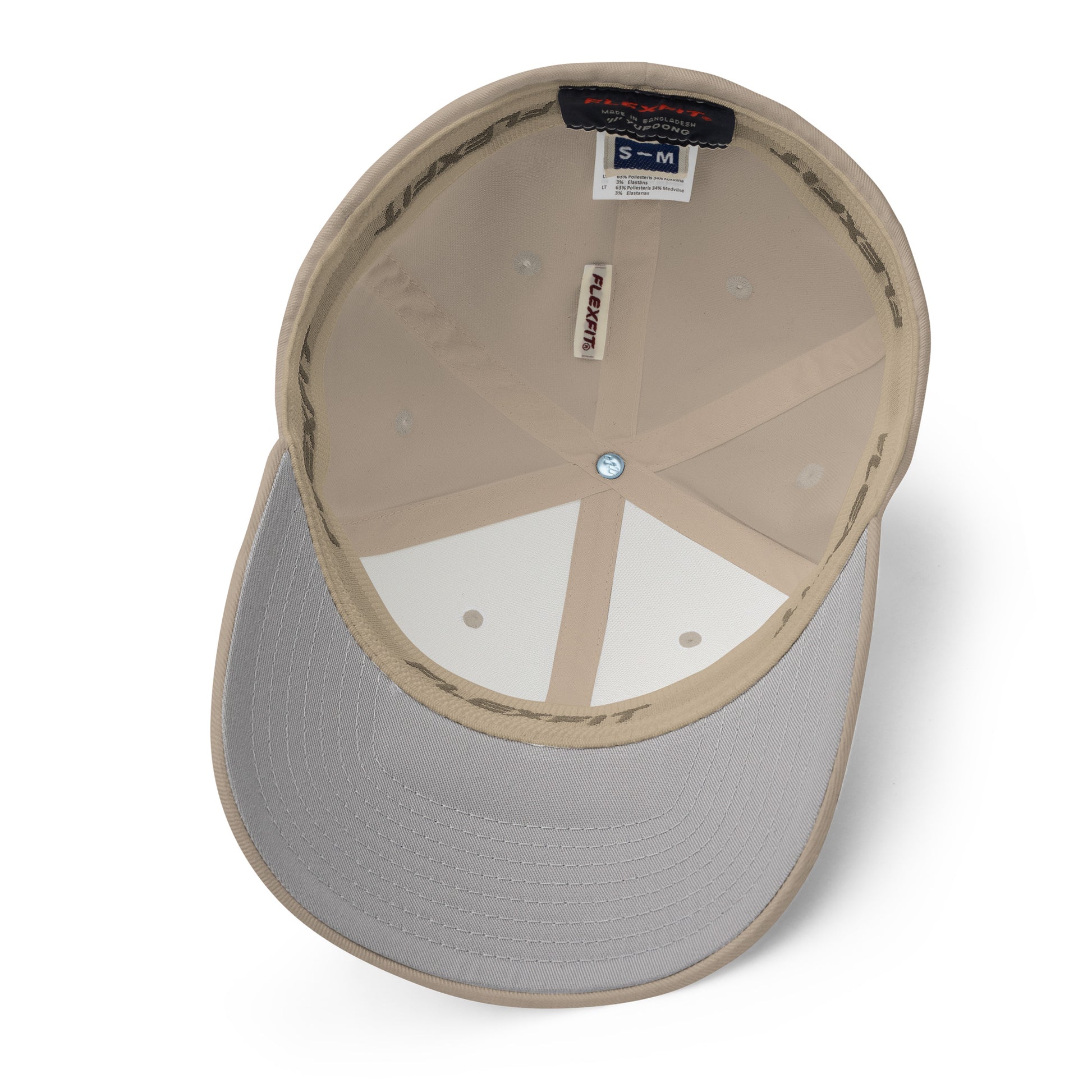 Bottom view of Glacier National Park in Montana Khaki Men's Structured Hat from Park Attire