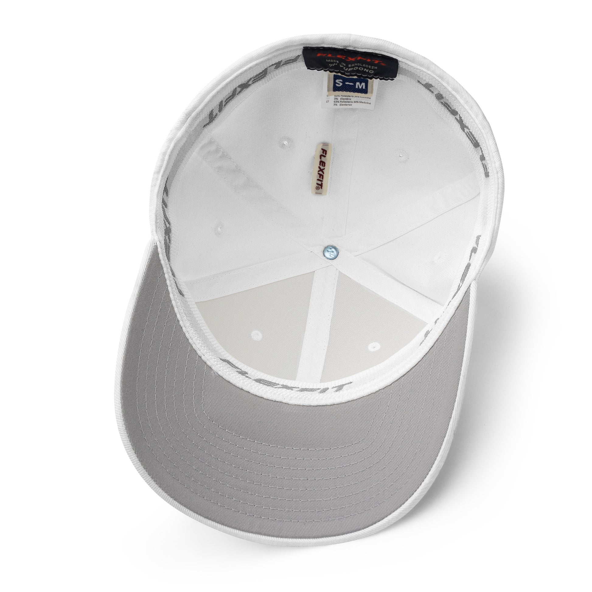 Bottom view of Glacier National Park in Montana White Men's Structured Hat from Park Attire