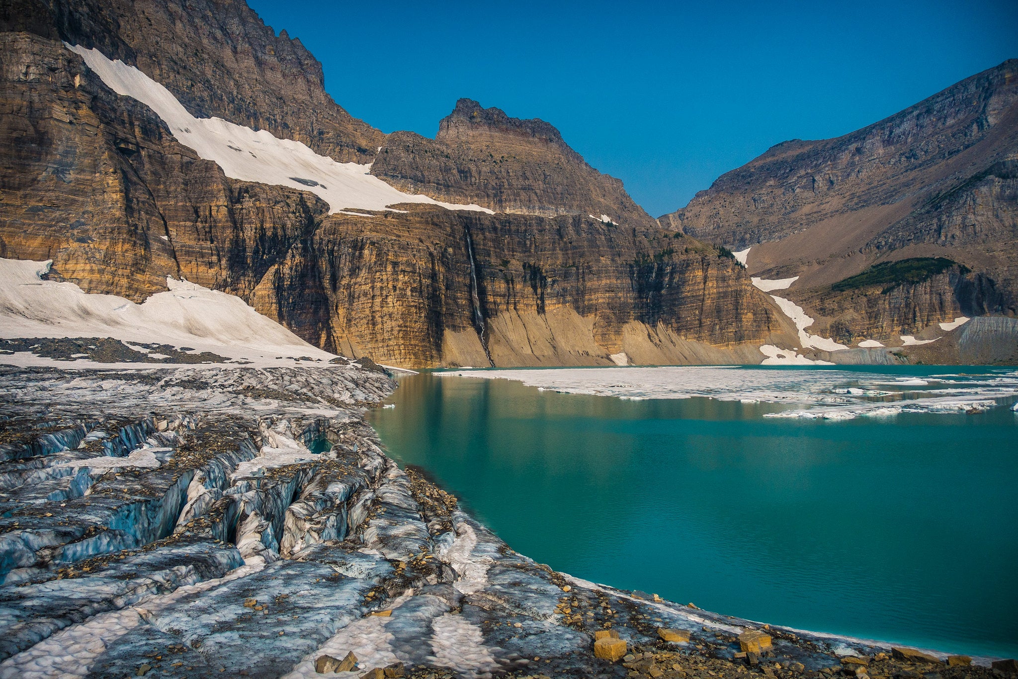 Grinnell Glacier in Glacier National Park Montana