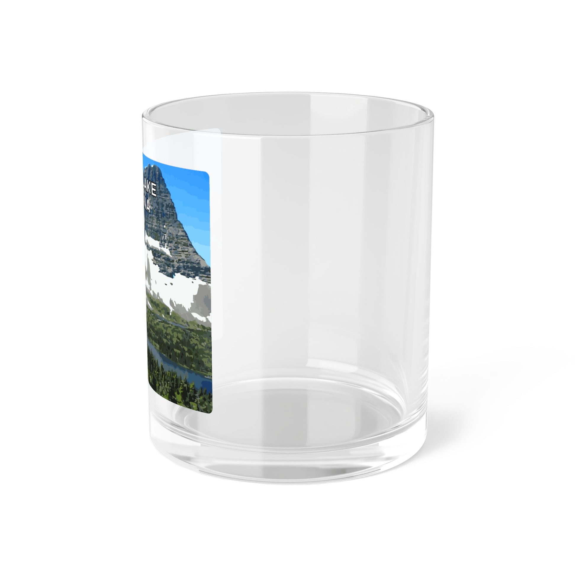 Side view of Hidden Lake in Glacier National Park Montana Bourbon Glass from Park Attire