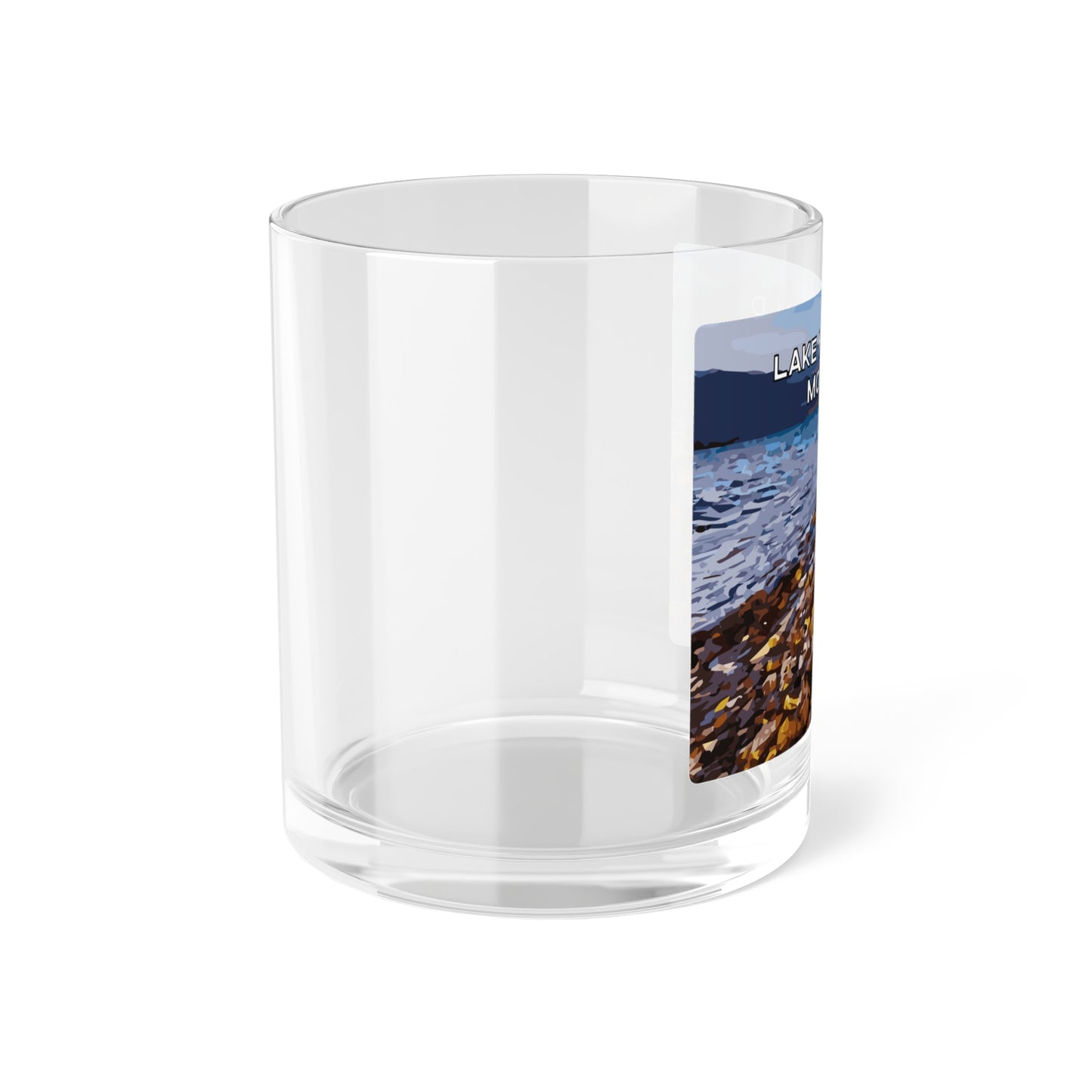 Side view of Lake McDonald in Glacier National Park Montana Clear Glassware from Park Attire