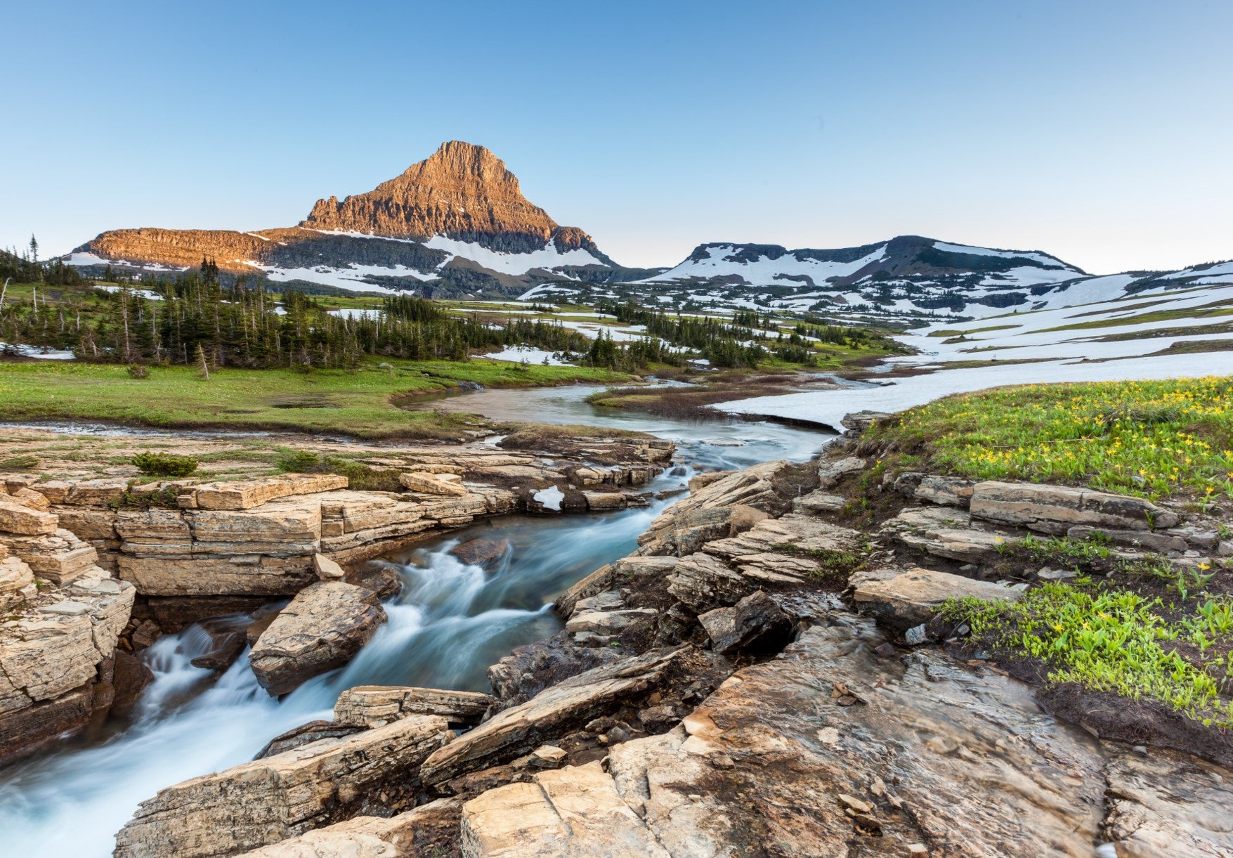 Logan Pass in Glacier National Park Montana