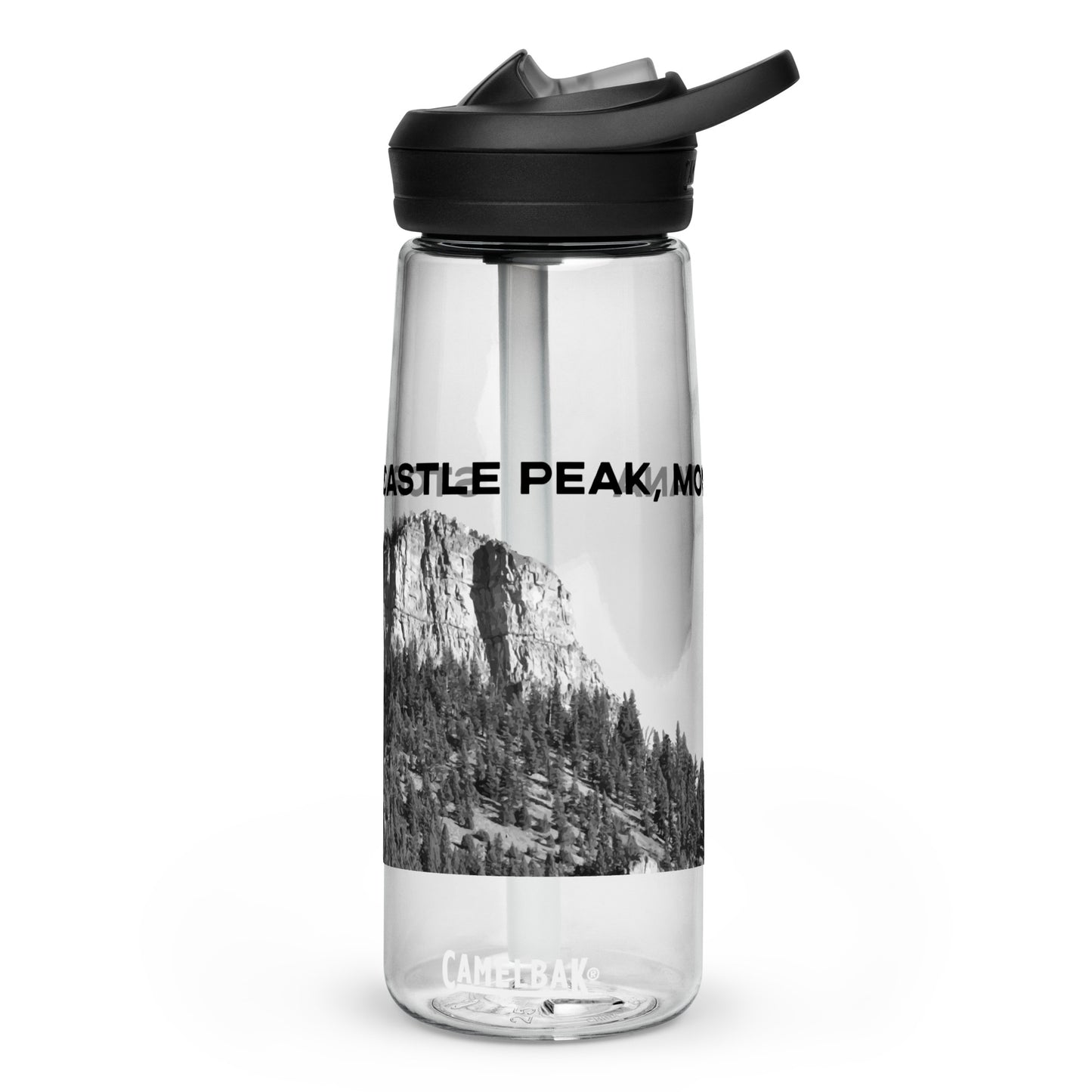 Front view of Storm Castle Peak in Custer Gallatin National Forest Montana Clear Water Bottle from Park Attire
