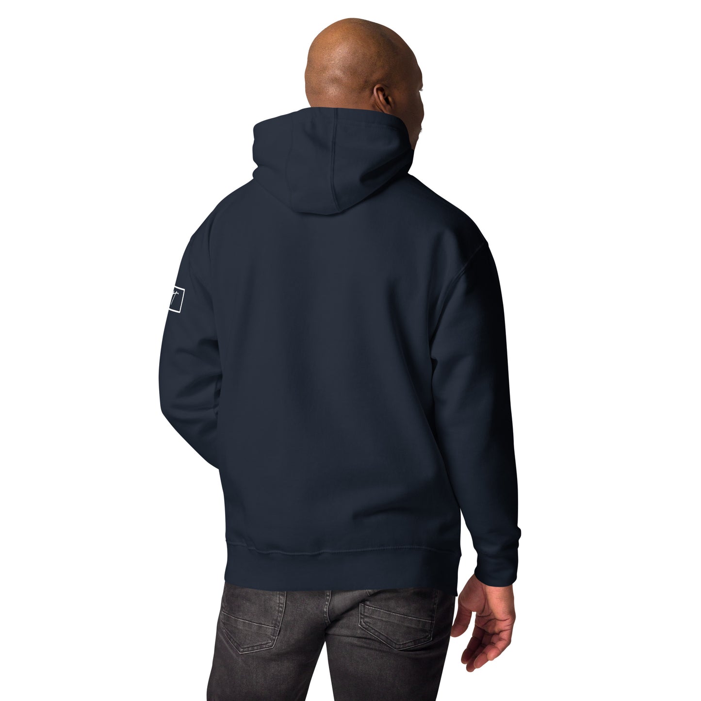 Back-Side view of Avalanche Lake in Glacier National Park Montana Navy Hoodies for Men from Park Attire
