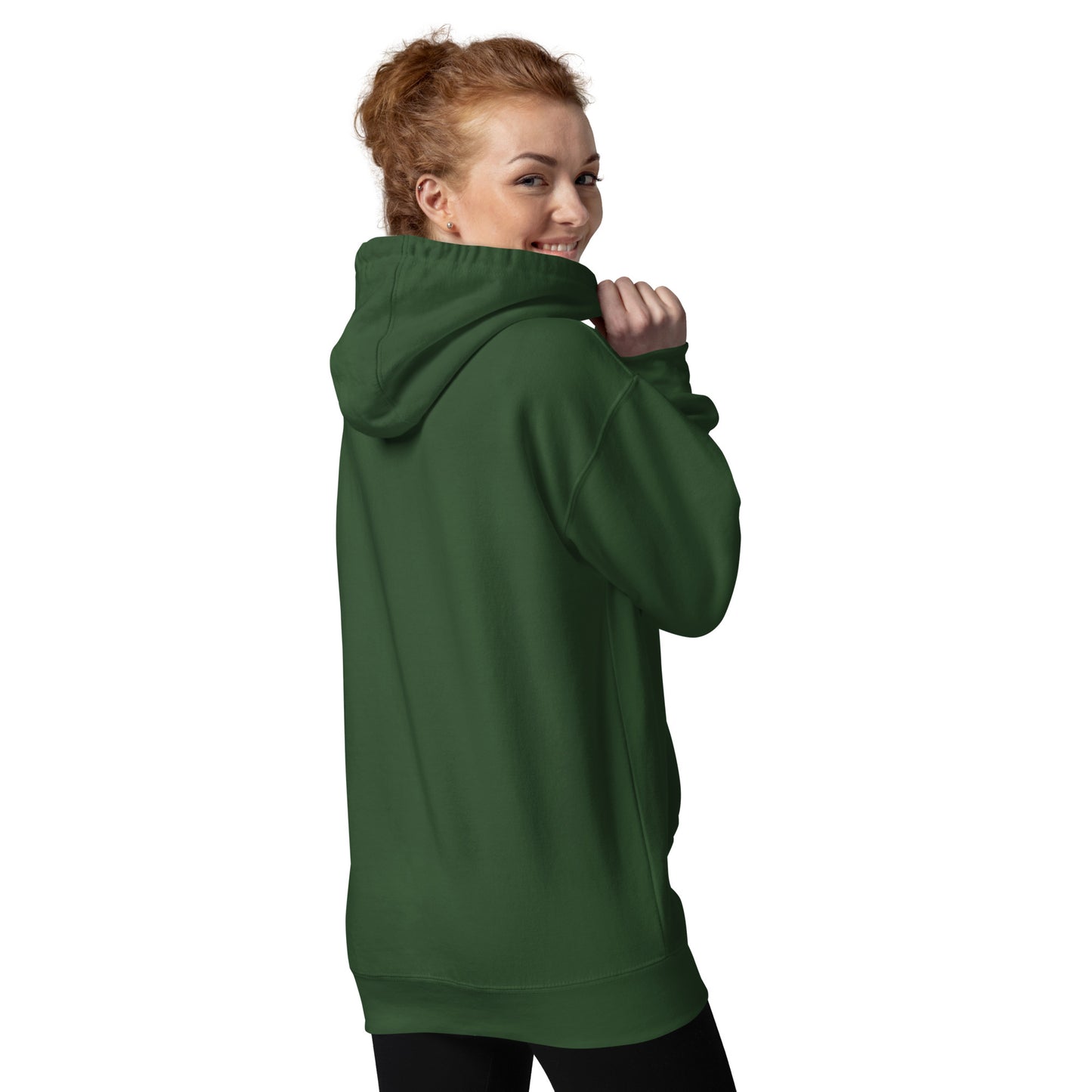 Back-Side view of Avalanche Lake in Glacier National Park Montana Forest Green Hoodies for Women from Park Attire