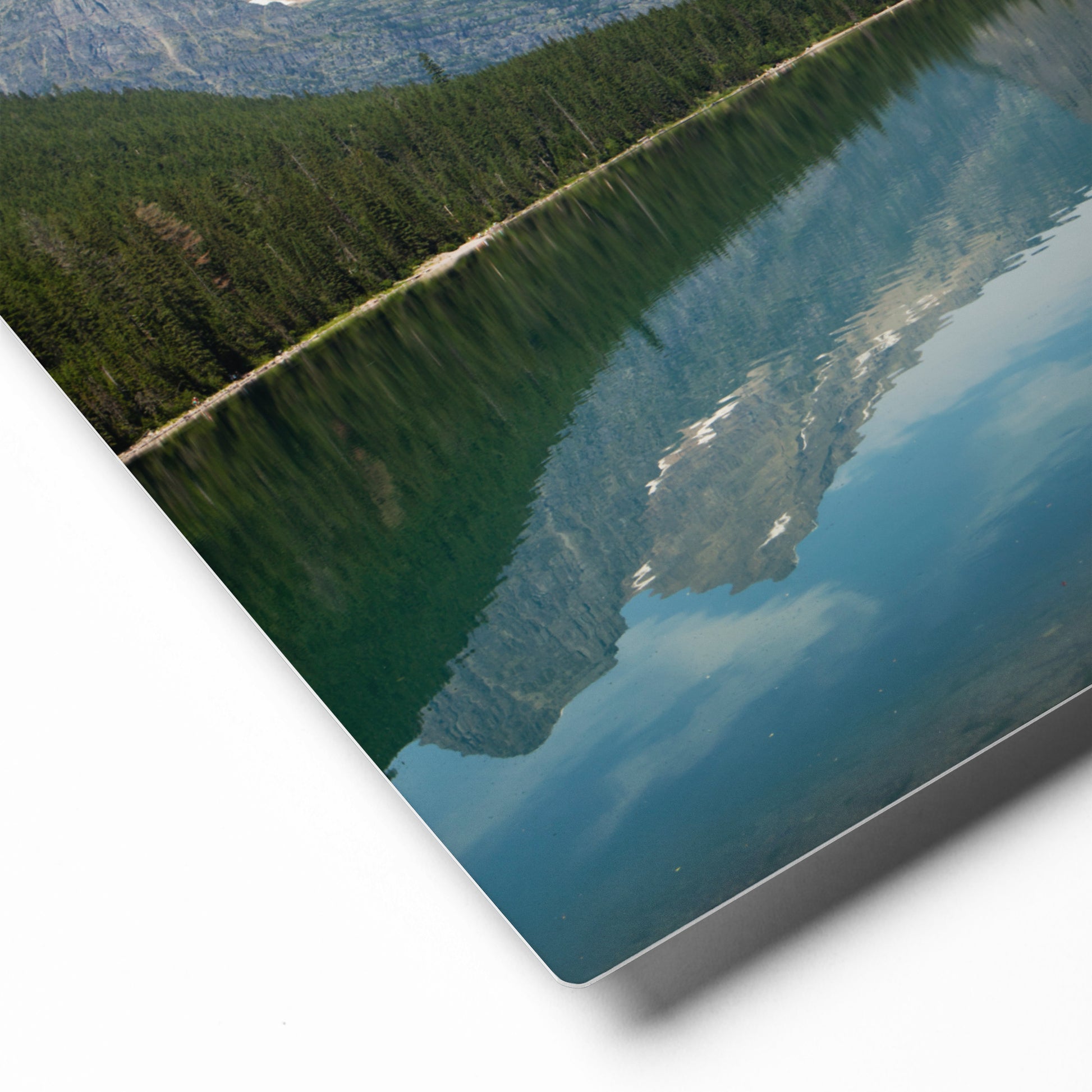 Close up view of Avalanche Lake in Glacier National Park Montana 24x36 Metal Photos from Park Attire