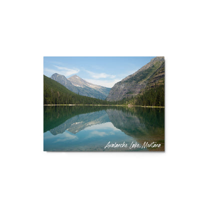 Front view of Avalanche Lake in Glacier National Park Montana 11x14 Metal Prints from Park Attire