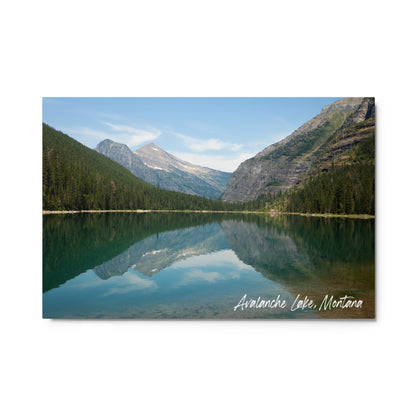 Front view of Avalanche Lake in Glacier National Park Montana 24x36 Metal Prints from Park Attire