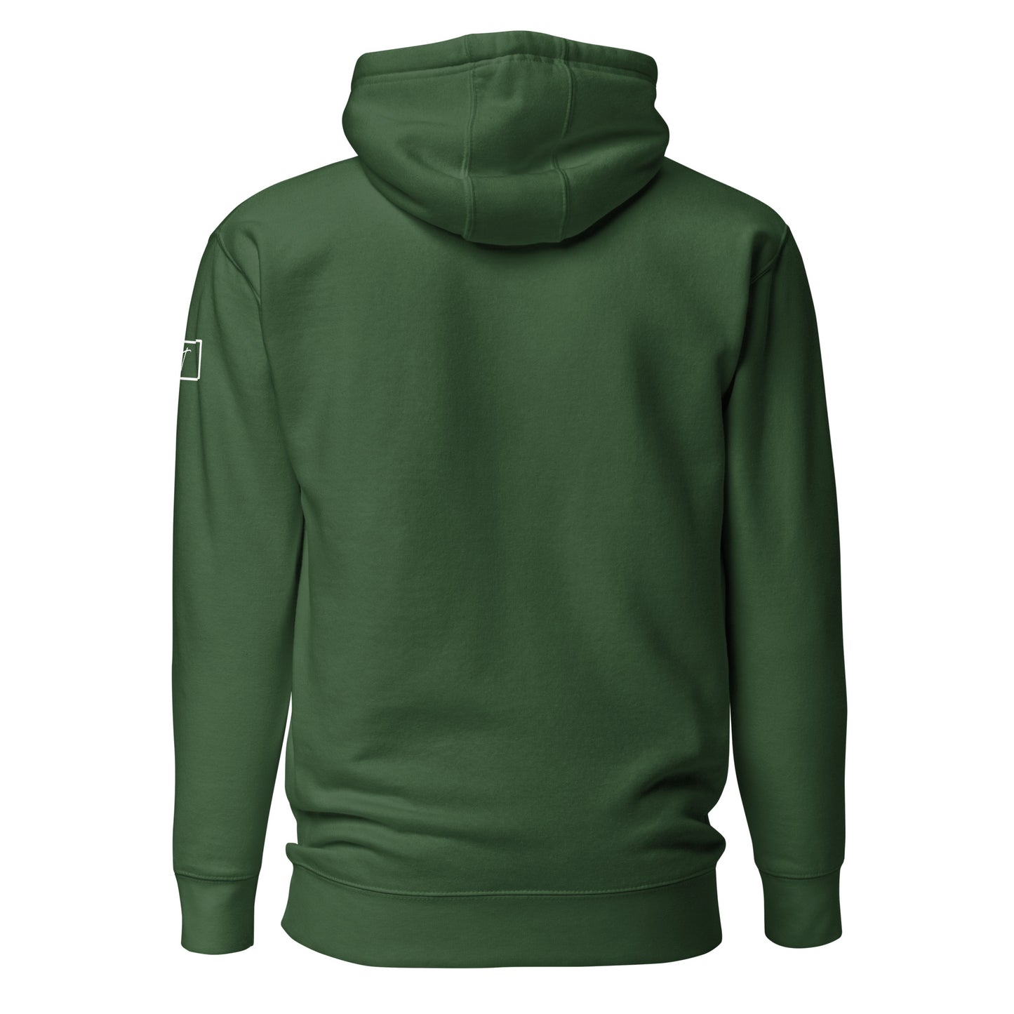 Back view of Avalanche Lake in Glacier National Park Montana Forest Green Sweatshirt from Park Attire