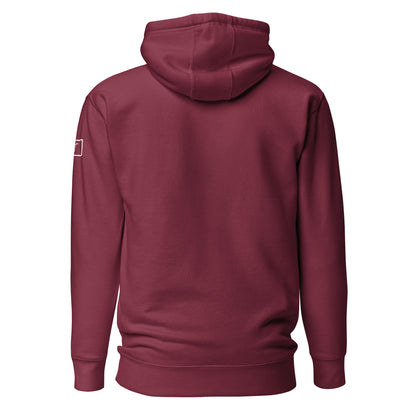 Back view of Avalanche Lake in Glacier National Park Montana Maroon Sweatshirt from Park Attire