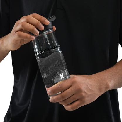 Man carrying view of College M Trail in Custer Gallatin National Forest Montana Clear Bottle With Straw from Park Attire