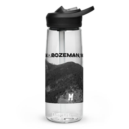 Front view of College M Trail in Custer Gallatin National Forest Montana Clear Water Bottle from Park Attire