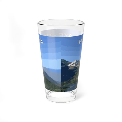 Back view of Gallatin Mountain Range in Gallatin National Forest Montana Bar Drinkware from Park Attire