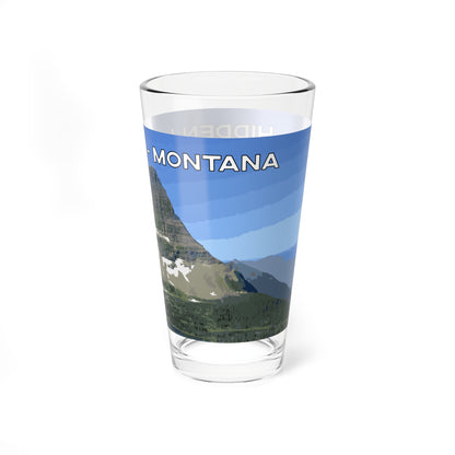 Side view of Gallatin Mountain Range in Gallatin National Forest Montana Bar Glass from Park Attire