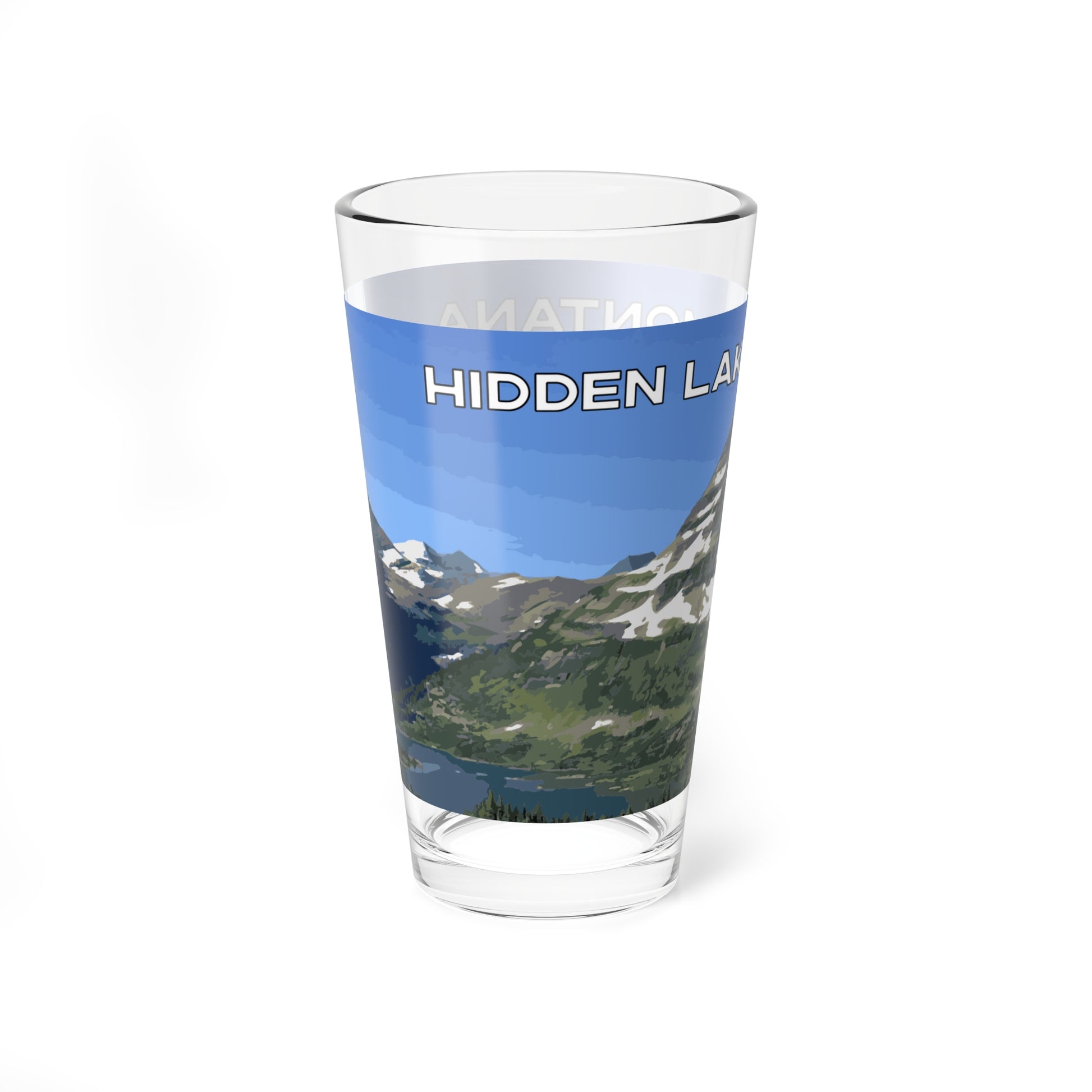 Side view of Gallatin Mountain Range in Gallatin National Forest Montana Clear Glassware from Park Attire