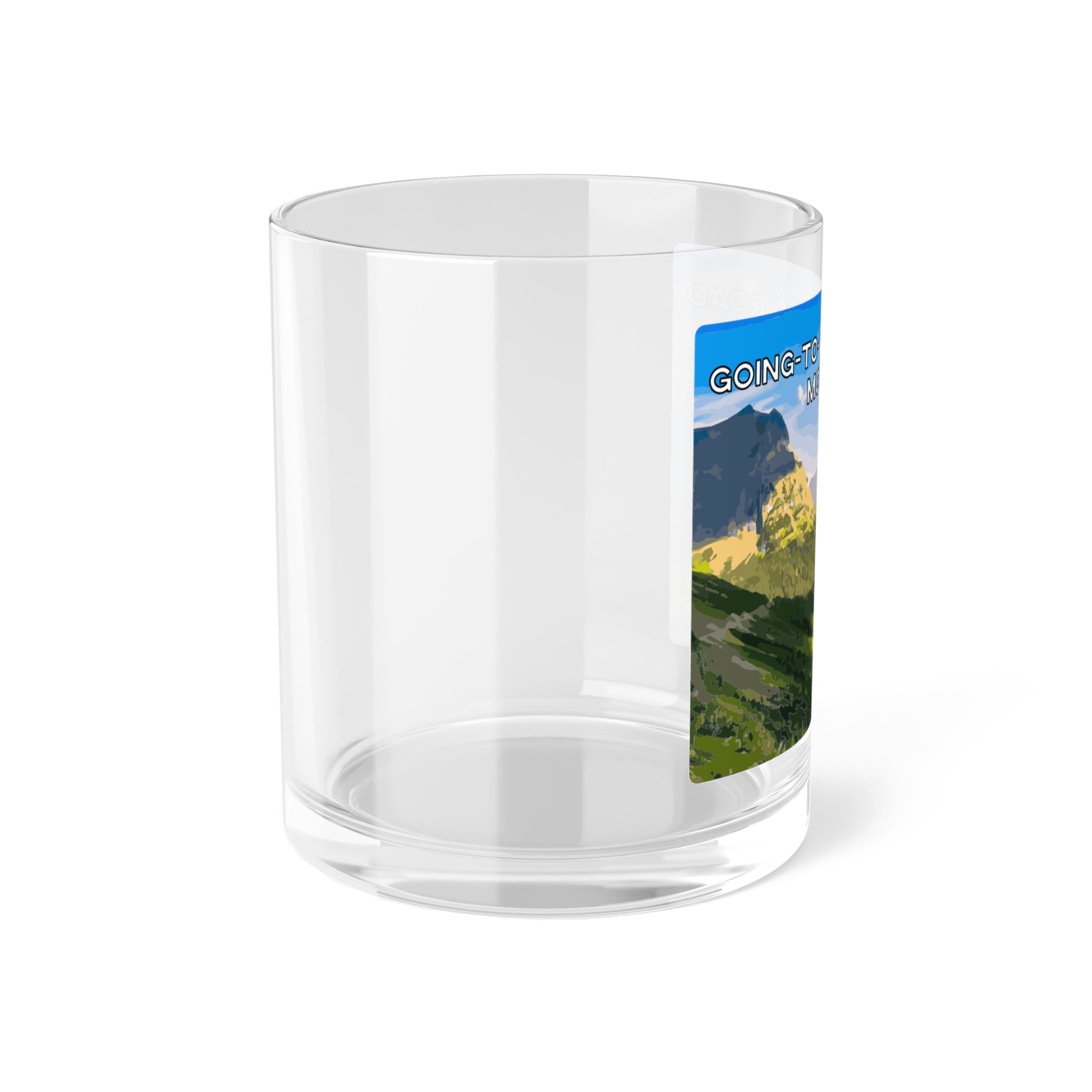 Side view of Going-to-the-Sun Road in Glacier National Park Montana Clear Glassware from Park Attire