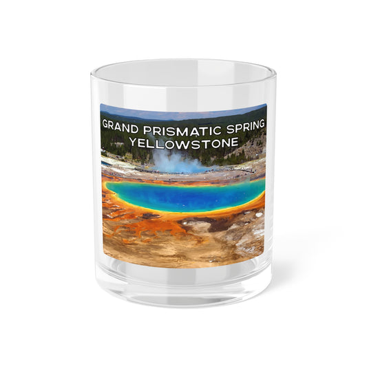 Front view of Grand Prismatic Spring in Yellowstone National Park Wyoming 10oz Bar Glass from Park Attire