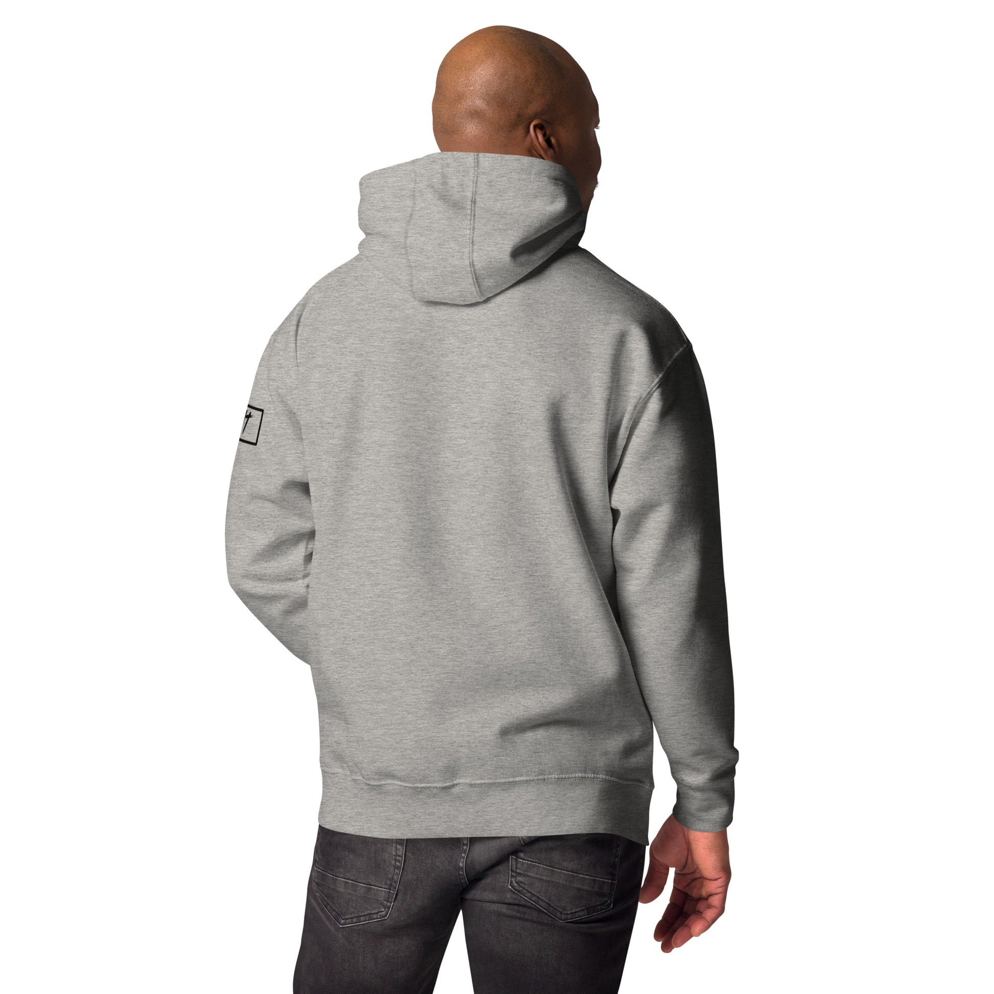 Back-Side view of Hidden Lake in Glacier National Park Montana Carbon Grey Hoodies for Men from Park Attire