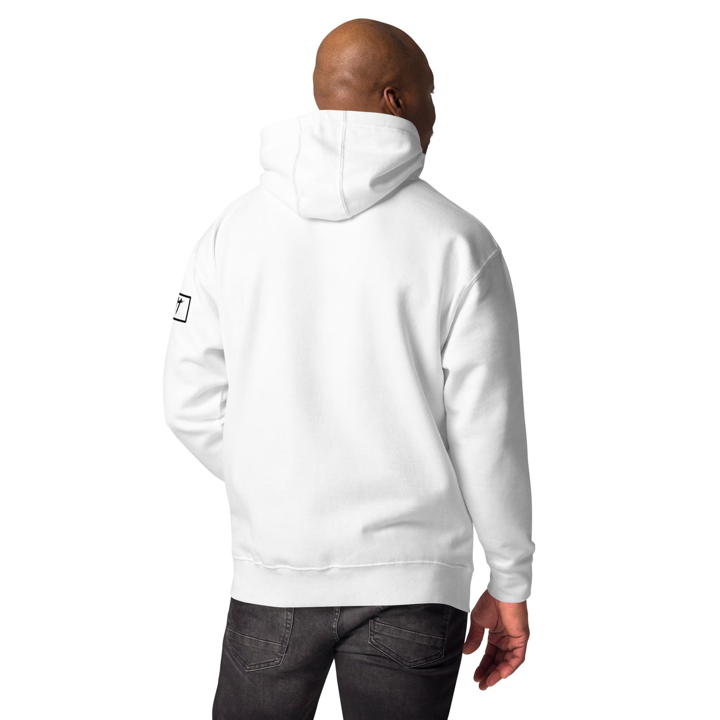 Back-Side view of Hidden Lake in Glacier National Park Montana White Hoodies for Men from Park Attire