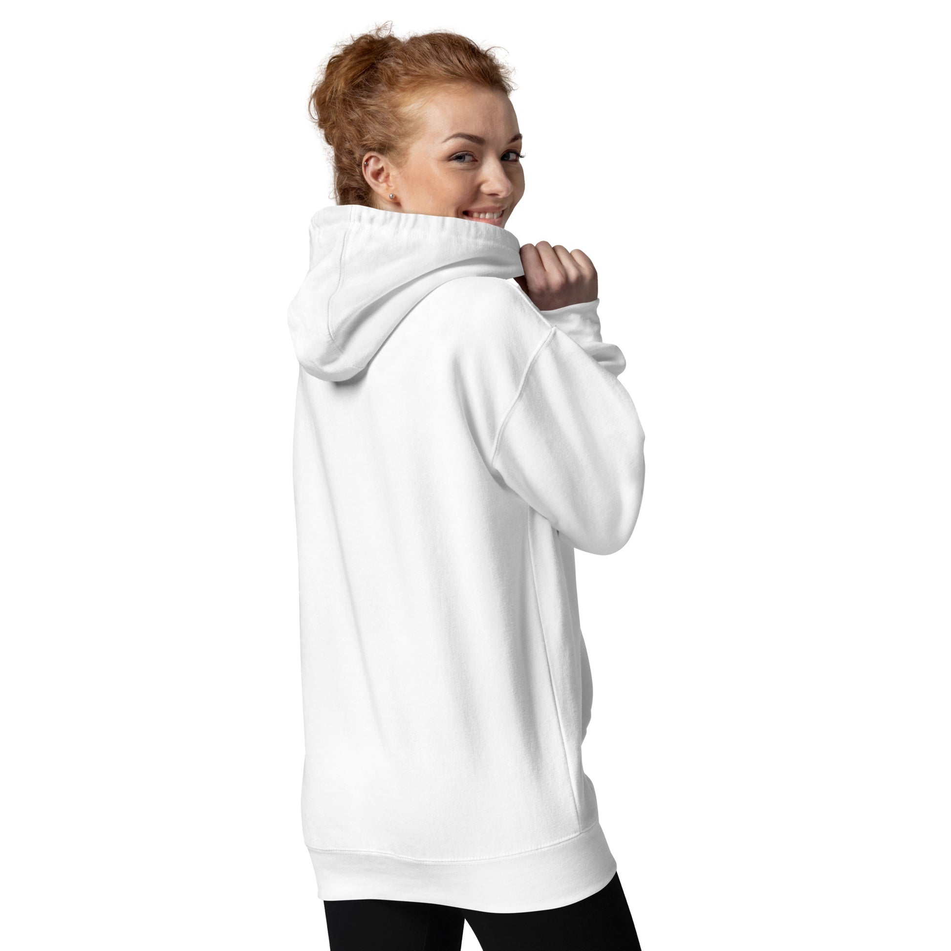 Back-Side view of Hidden Lake in Glacier National Park Montana White Hoodies for Women from Park Attire