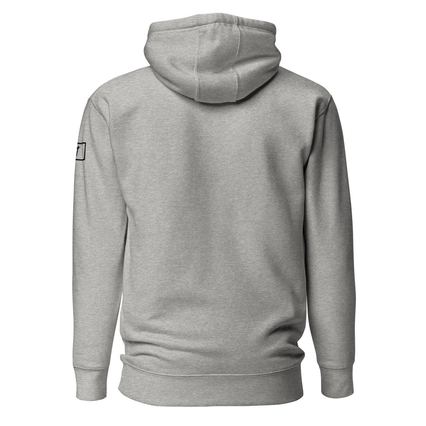 Back view of Hidden Lake in Glacier National Park Montana Carbon Grey Sweatshirt from Park Attire