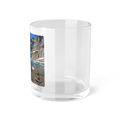 Side view of Iceberg Lake Trail in Glacier National Park Montana Bourbon Glass from Park Attire