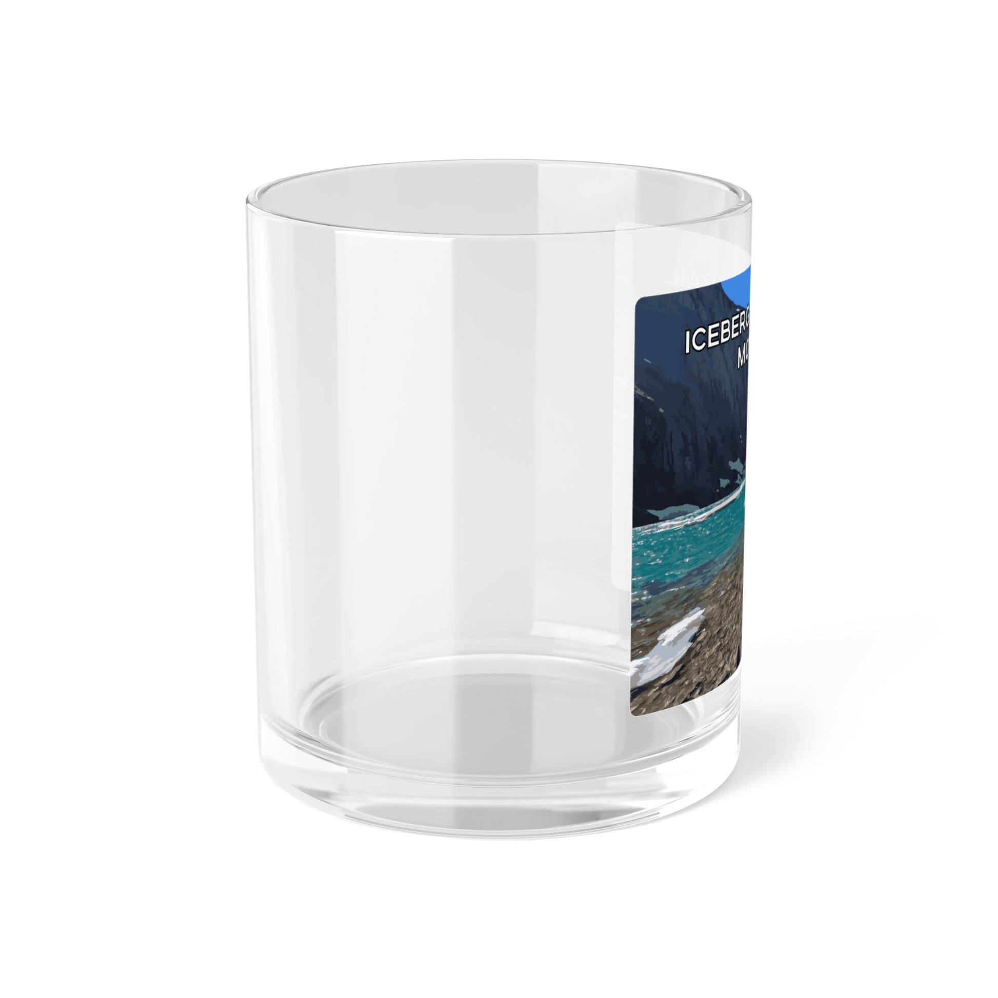 Side view of Iceberg Lake Trail in Glacier National Park Montana Clear Glassware from Park Attire