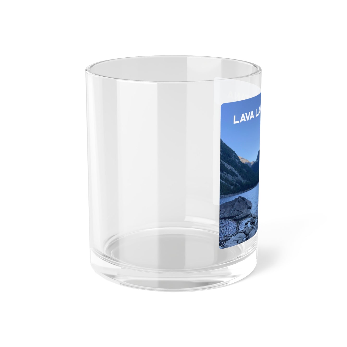 Side view of Lava Lake in Gallatin National Forest Montana Clear Glassware from Park Attire