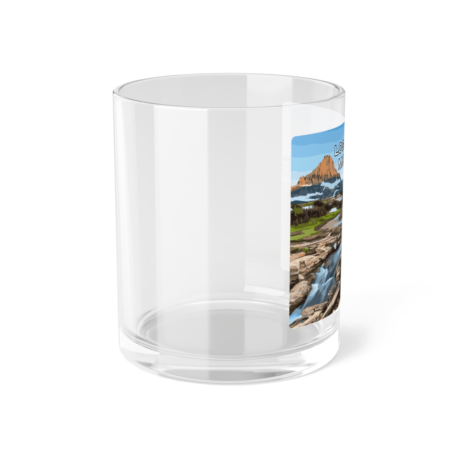 Side view of Logan Pass in Glacier National Park Montana Clear Glassware from Park Attire