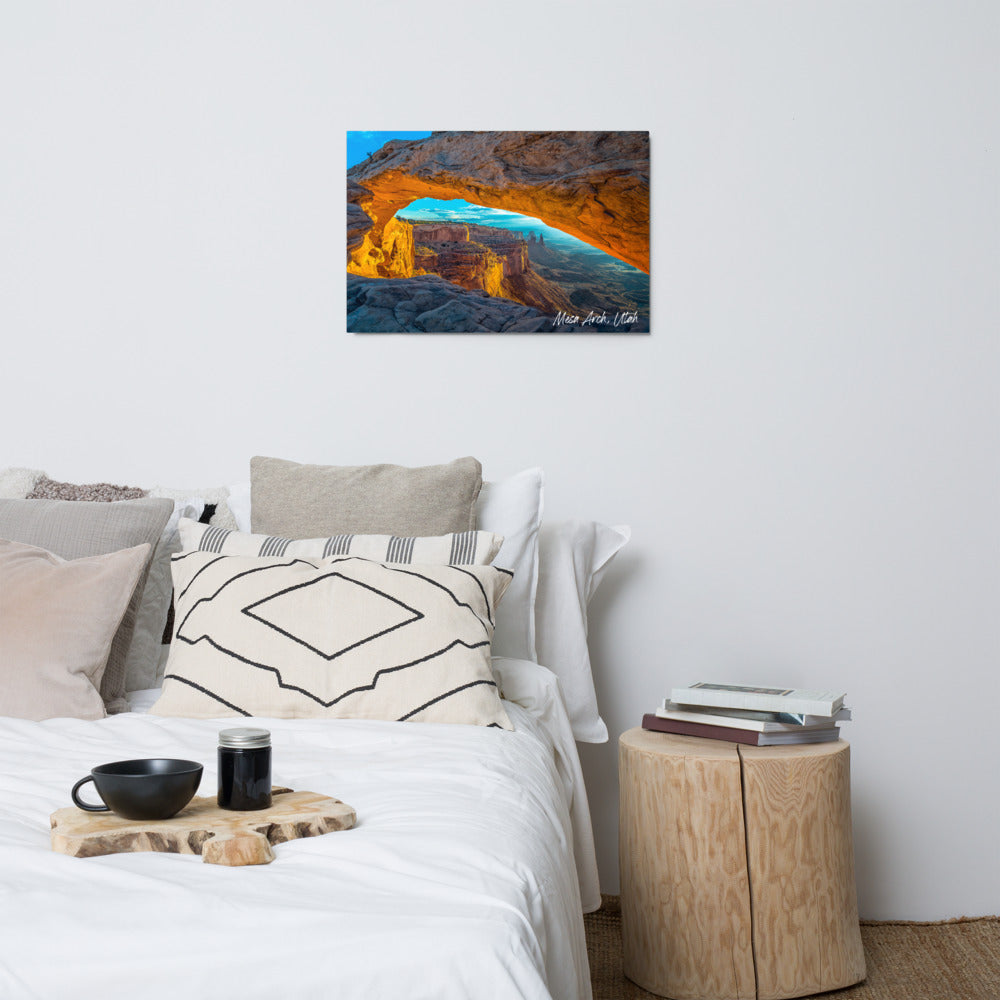 Wall view of Mesa Arch in Canyonlands National Park Utah 20x30 Metal Pictures from Park Attire