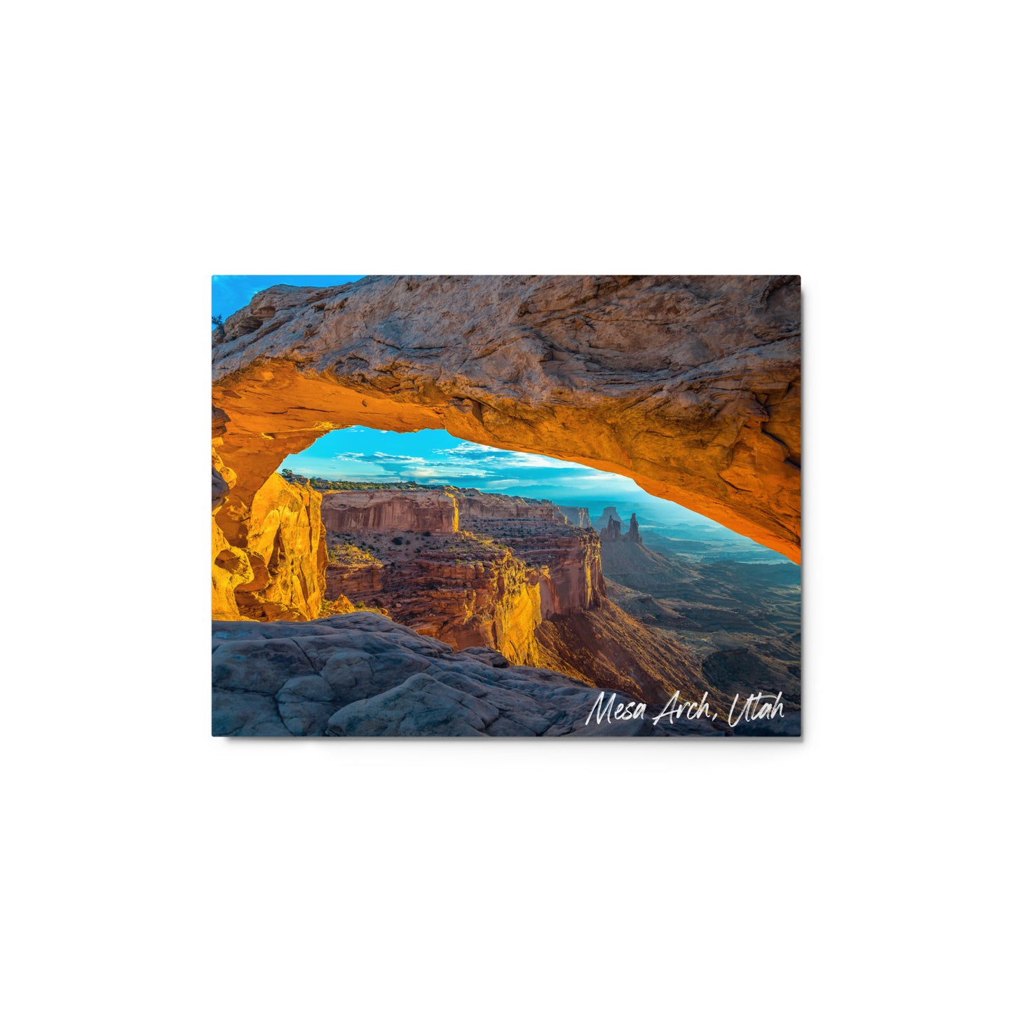 Front view of Mesa Arch in Canyonlands National Park Utah 11x14 Metal Prints from Park Attire