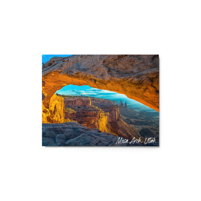 Front view of Mesa Arch in Canyonlands National Park Utah 11x14 Metal Prints from Park Attire