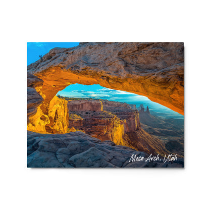 Front view of Mesa Arch in Canyonlands National Park Utah 16x20 Metal Prints from Park Attire