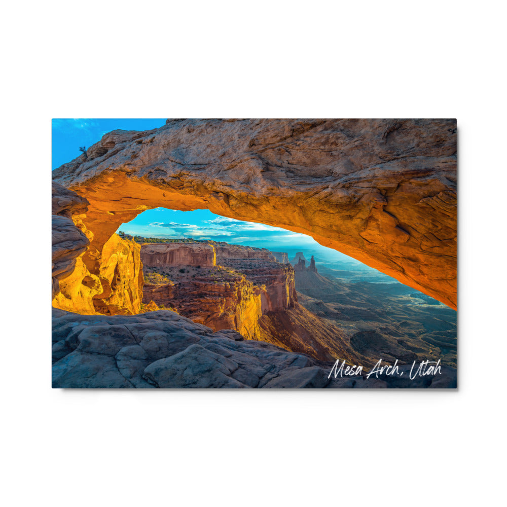Front view of Mesa Arch in Canyonlands National Park Utah 24x36 Metal Prints from Park Attire