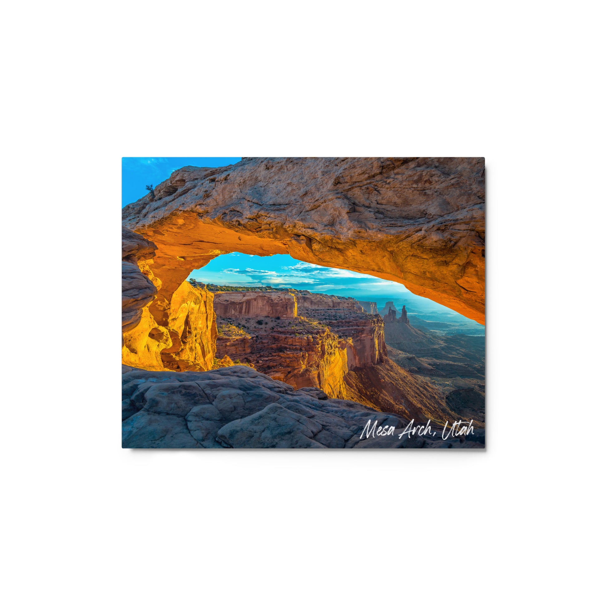 Front view of Mesa Arch in Canyonlands National Park Utah 8x10 Metal Prints from Park Attire