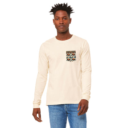 Front view of man Montana in Streetwear Montana Natural Long Sleeve Shirts for Men from Park Attire