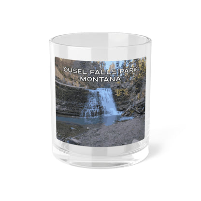 Front view of Ousel Falls Park in Gallatin National Forest Montana Bar Glass from Park Attire