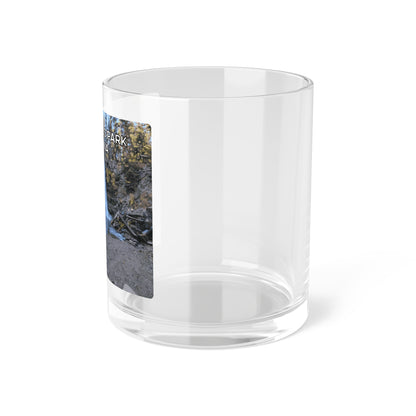 Side view of Ousel Falls Park in Gallatin National Forest Montana Bourbon Glass from Park Attire