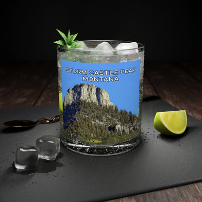 Front view of Storm Castle Peak in Custer Gallatin National Forest Montana Scotch Glass from Park Attire