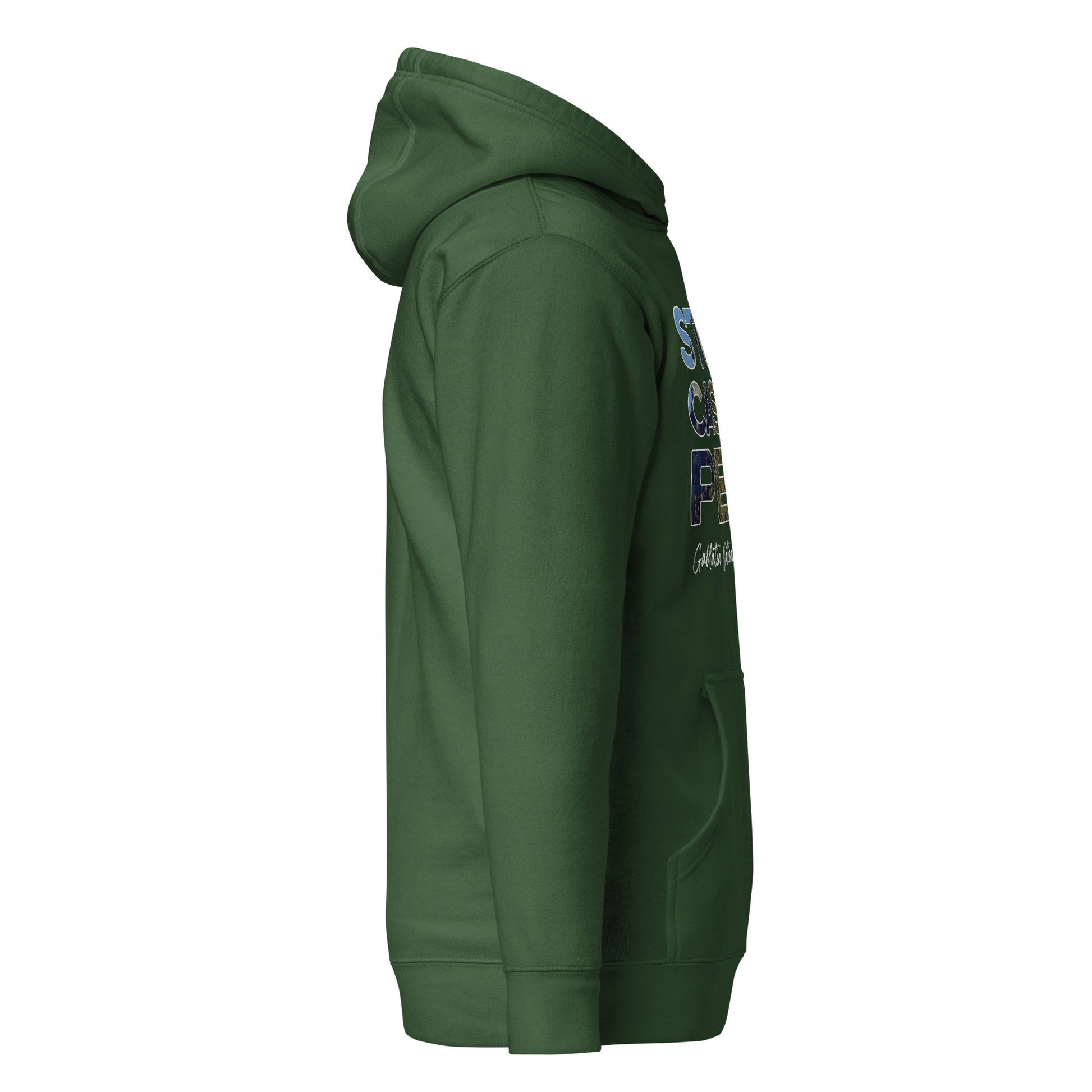 Right Side view of Storm Castle Peak in Custer Gallatin National Forest Montana Forest Green Cotton Hoodie from Park Attire