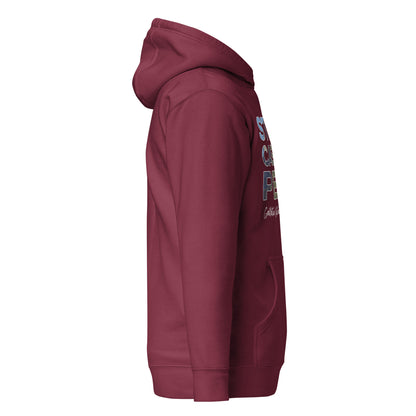 Right Side view of Storm Castle Peak in Custer Gallatin National Forest Montana Maroon Cotton Hoodie from Park Attire