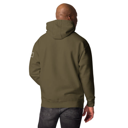 Back-Side view of Storm Castle Peak in Custer Gallatin National Forest Montana Military Green Hoodies for Men from Park Attire