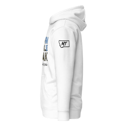 Left Side view of Storm Castle Peak in Custer Gallatin National Forest Montana White Soft Hoodie from Park Attire